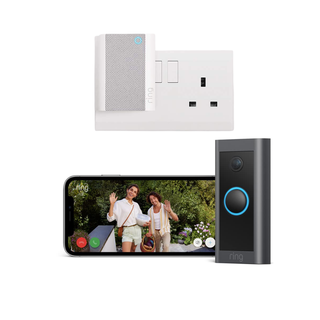 Ring Video Doorbell Wired with Chime – Advanced Motion Detection, Night Vision
