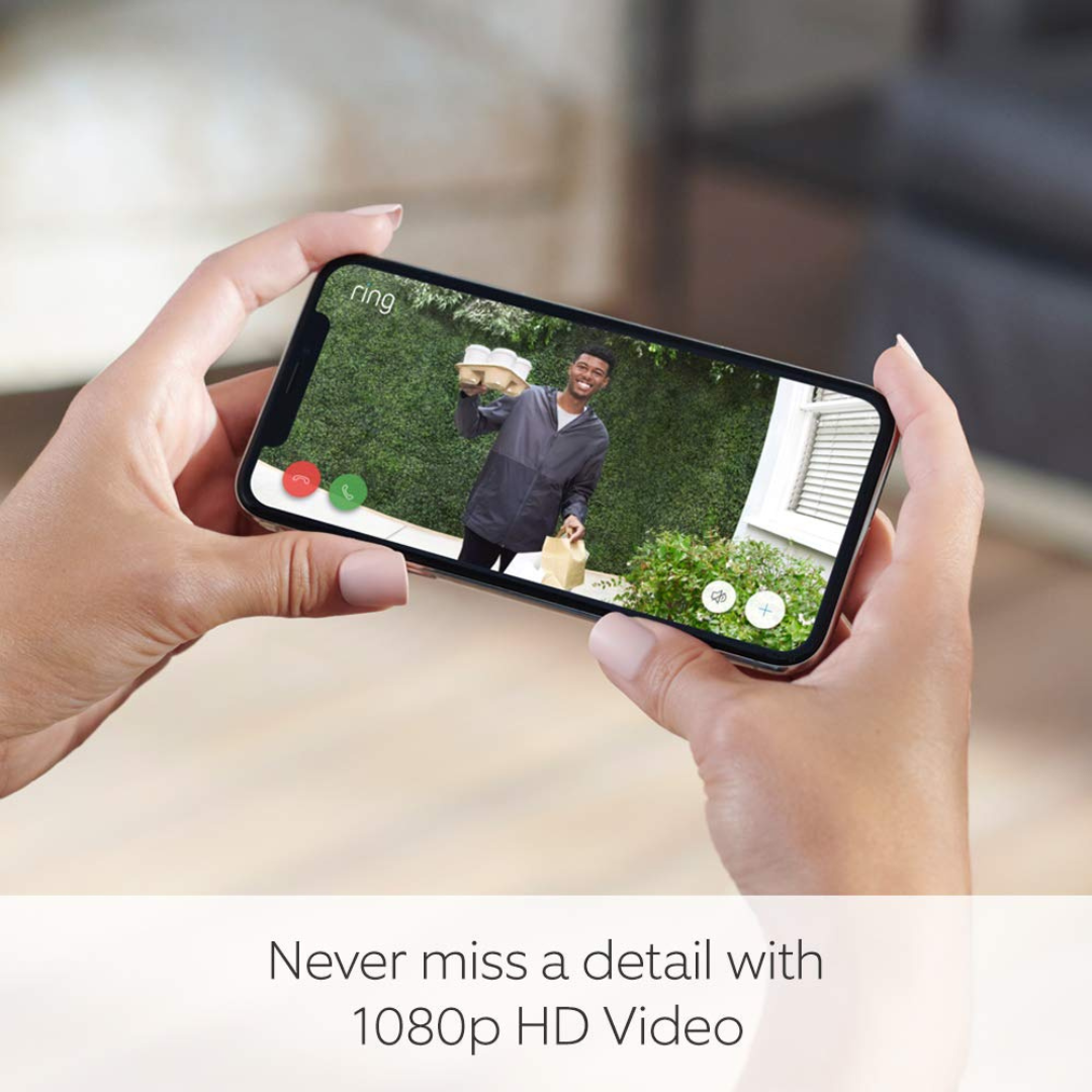 Ring Video Doorbell Wired with Chime – Advanced Motion Detection, Night Vision