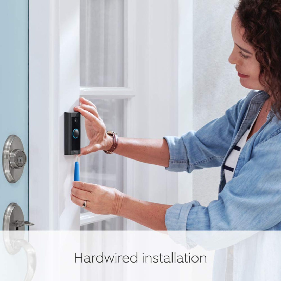 Ring Video Doorbell Wired with Chime – Advanced Motion Detection, Night Vision